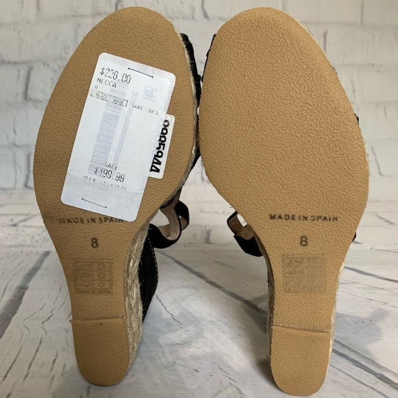 ANDRE assous Mecca Black Suede Espadrille Wedge - Picture 8 of 8